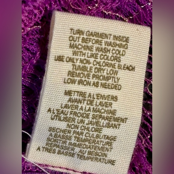 ⭐️Free People Rhinestone Whimsy Strappy Lace Camisole in Violet XS⭐️NWT RARE - Picture 8 of 10